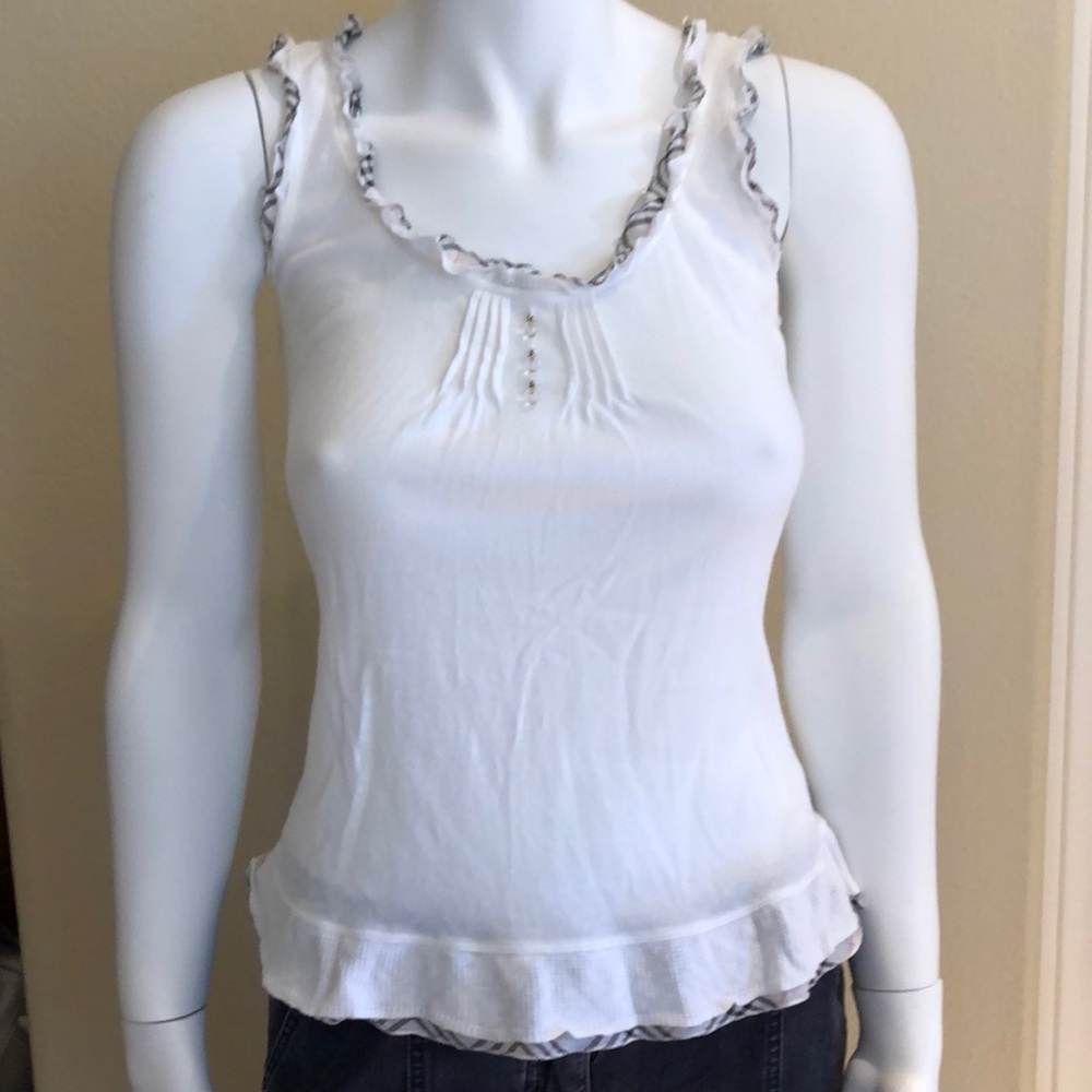 white burberry blouse